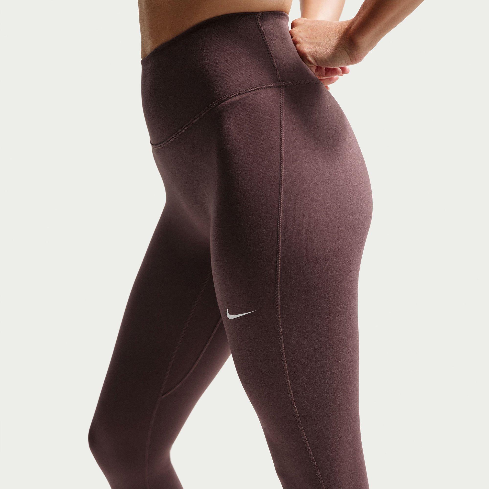 Tattoo White - Nike - One Seamless Front Womens Performance High Waisted Full Length Leggings - 6