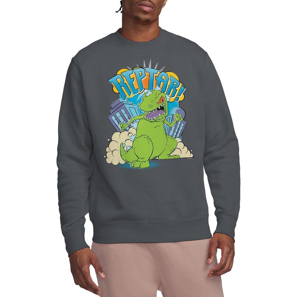 Charcoal - Nickelodeon - Rugrats Reptar Stomp Crew Sweatshirt Charcoal - 1