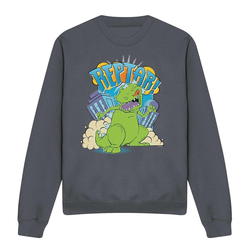Charcoal - Nickelodeon - Rugrats Reptar Stomp Crew Sweatshirt Charcoal - 4