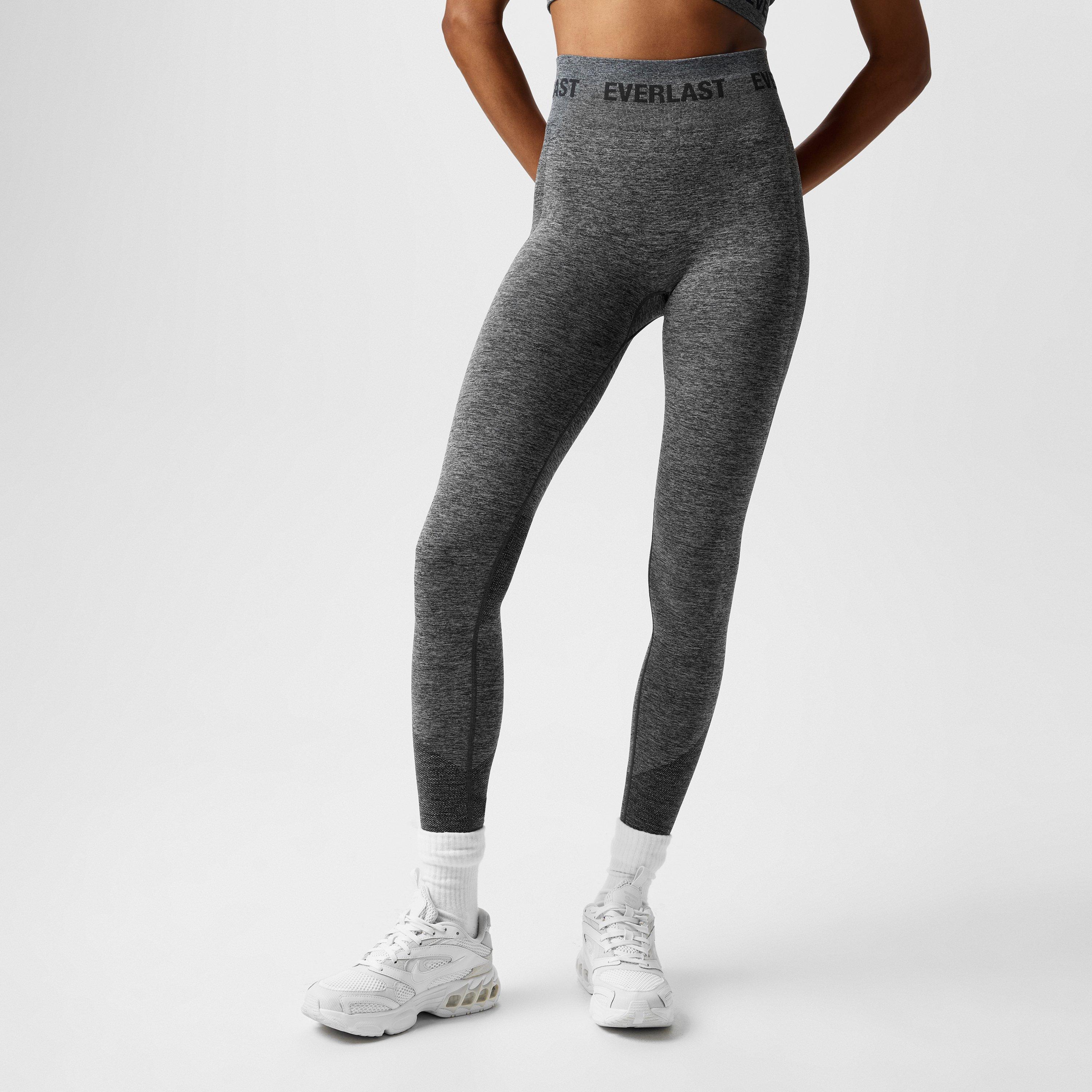 Everlast Women's Seamless Logo Yoga Pants - Charcoal Marl - 6 (34)