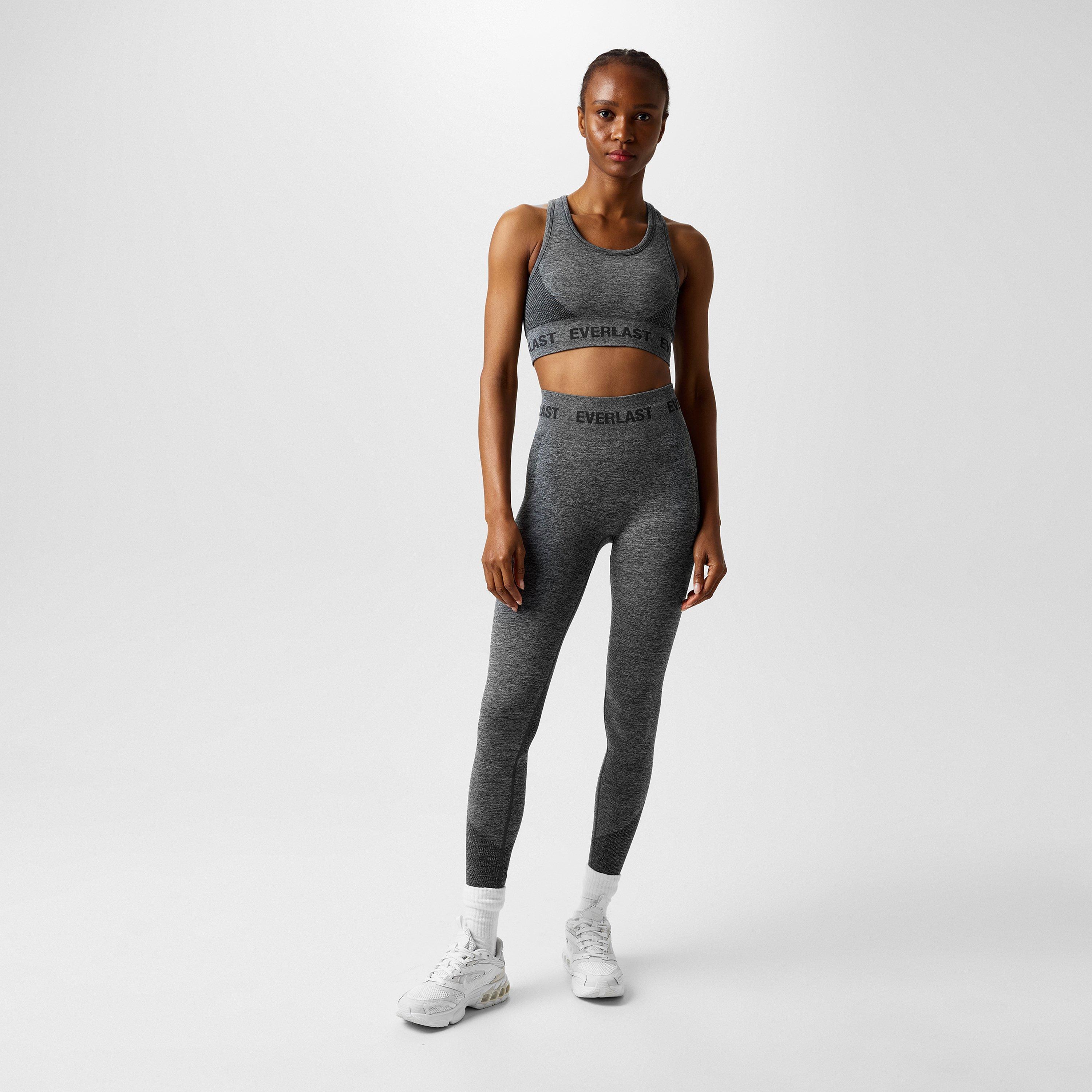Charcoal Marl - Everlast - Seamless Logo Yoga Pants - 4