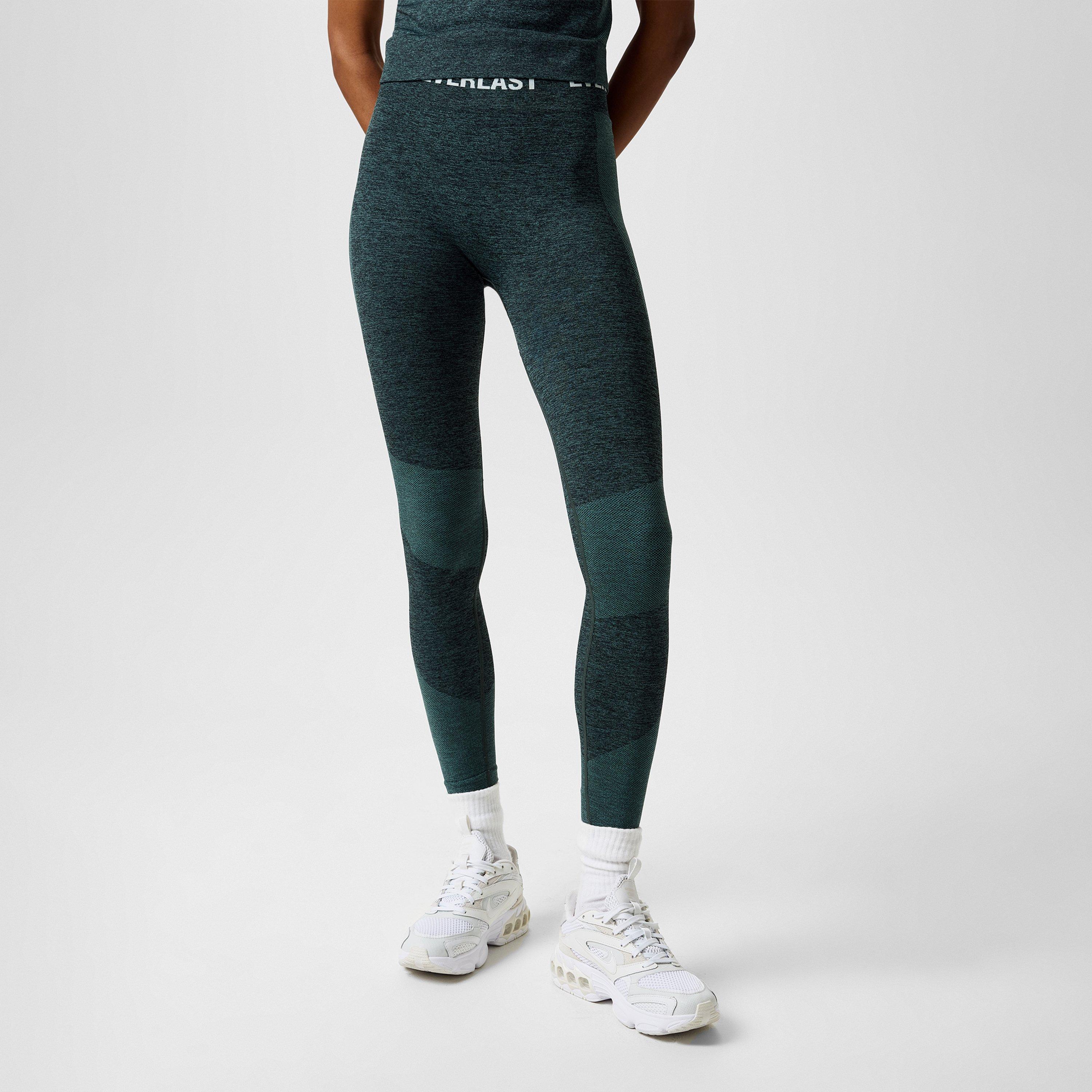 Everlast Women's Seamless Logo Yoga Pants - Green Marl - 12 (40)