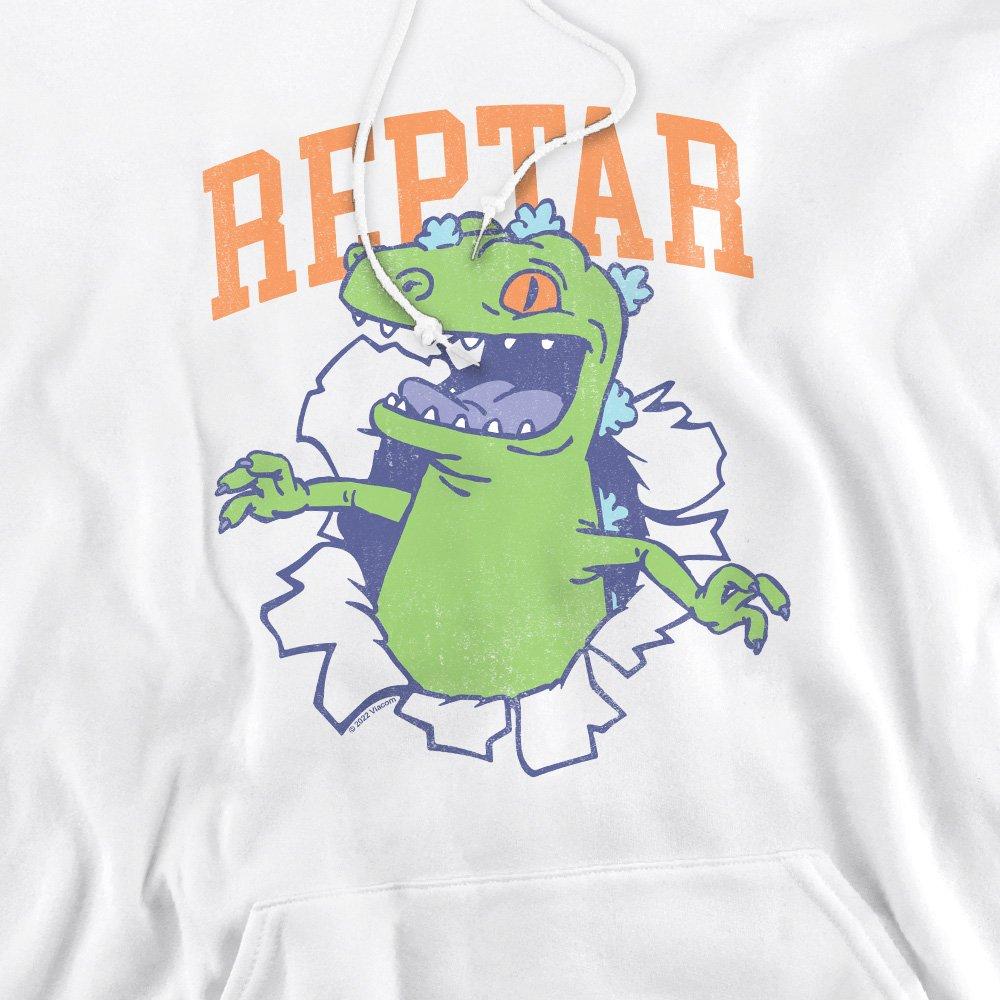 White - Nickelodeon - Rugrats Reptar Shirt Rip Hoddie White - 2