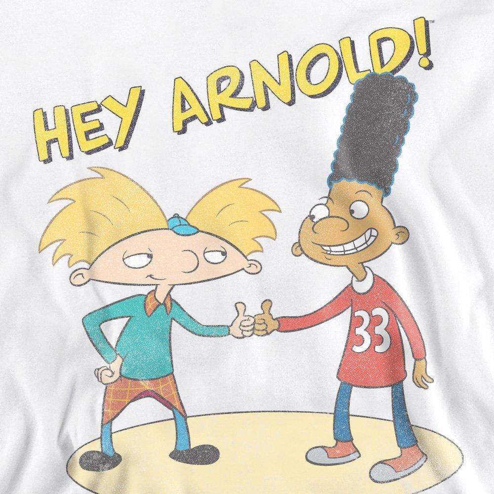 White - Nickelodeon - Hey Arnold Arnold & Gerald Crew Sweatshirt White - 2