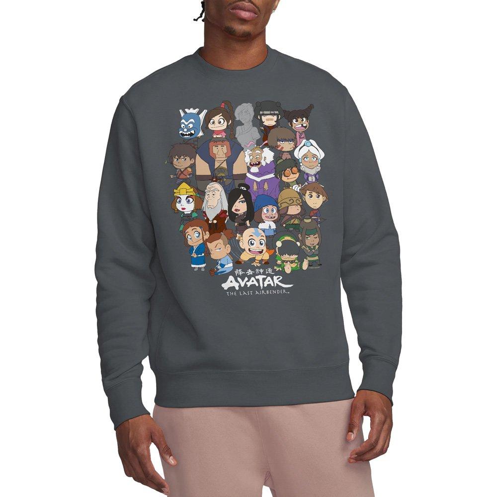 Charcoal - Nickelodeon - Avatar The Last Airbender Chibi Group Crew Sweatsh - 1