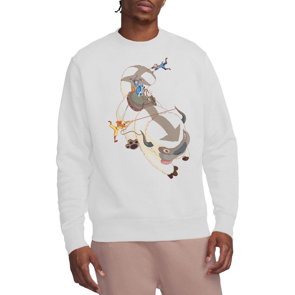 White - Nickelodeon - Avatar The Last Airbender Hang On Appa Crew Sweats - 1