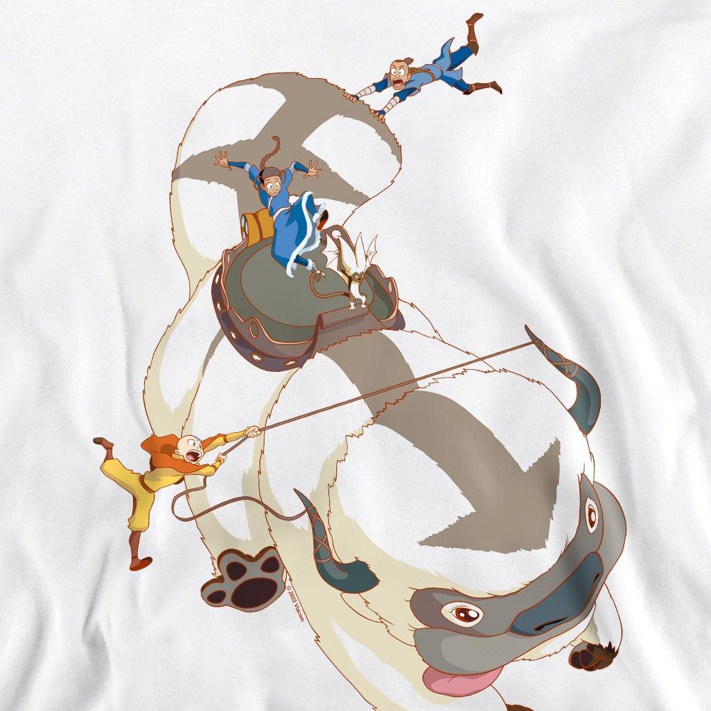 White - Nickelodeon - Avatar The Last Airbender Hang On Appa Crew Sweats - 2