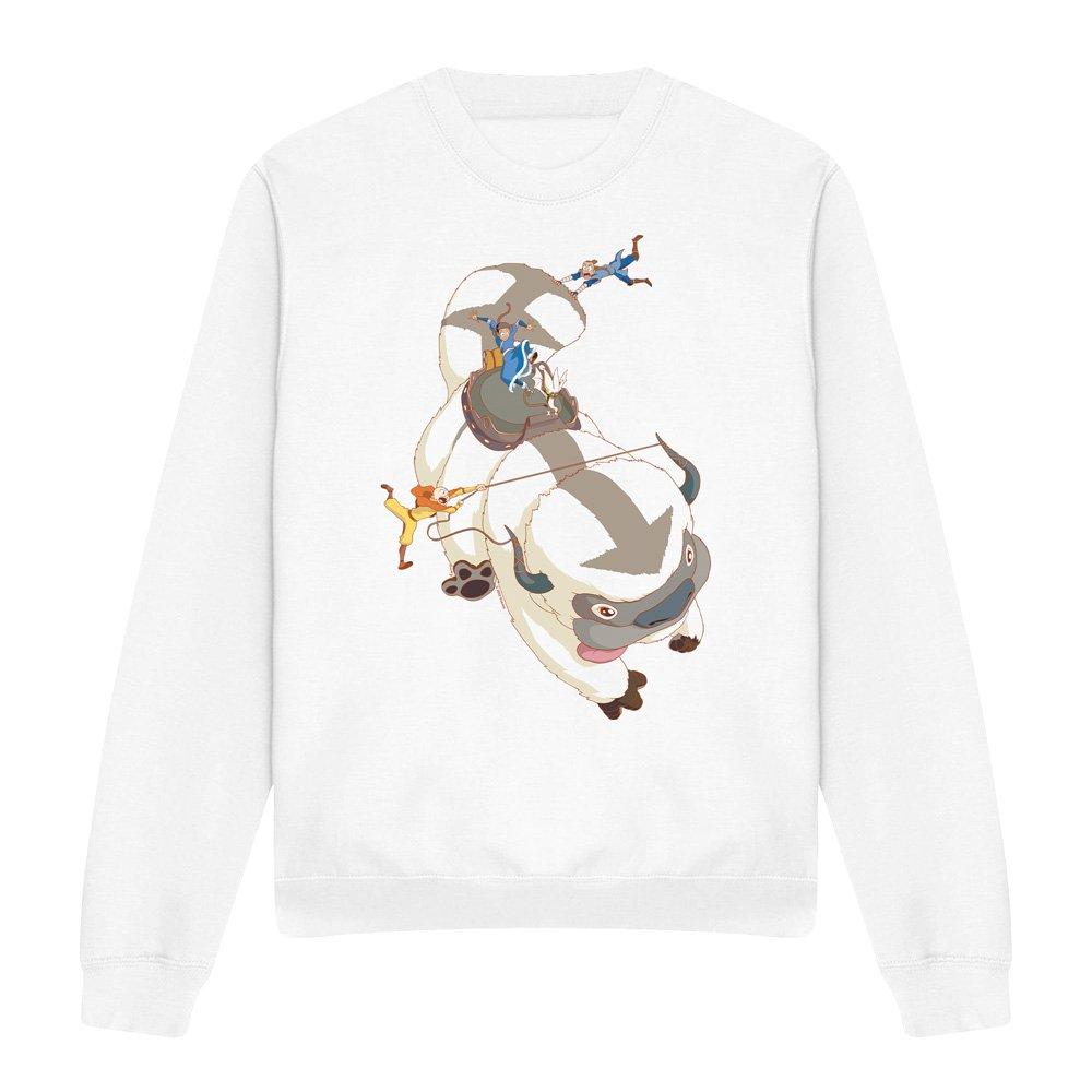 White - Nickelodeon - Avatar The Last Airbender Hang On Appa Crew Sweats - 4