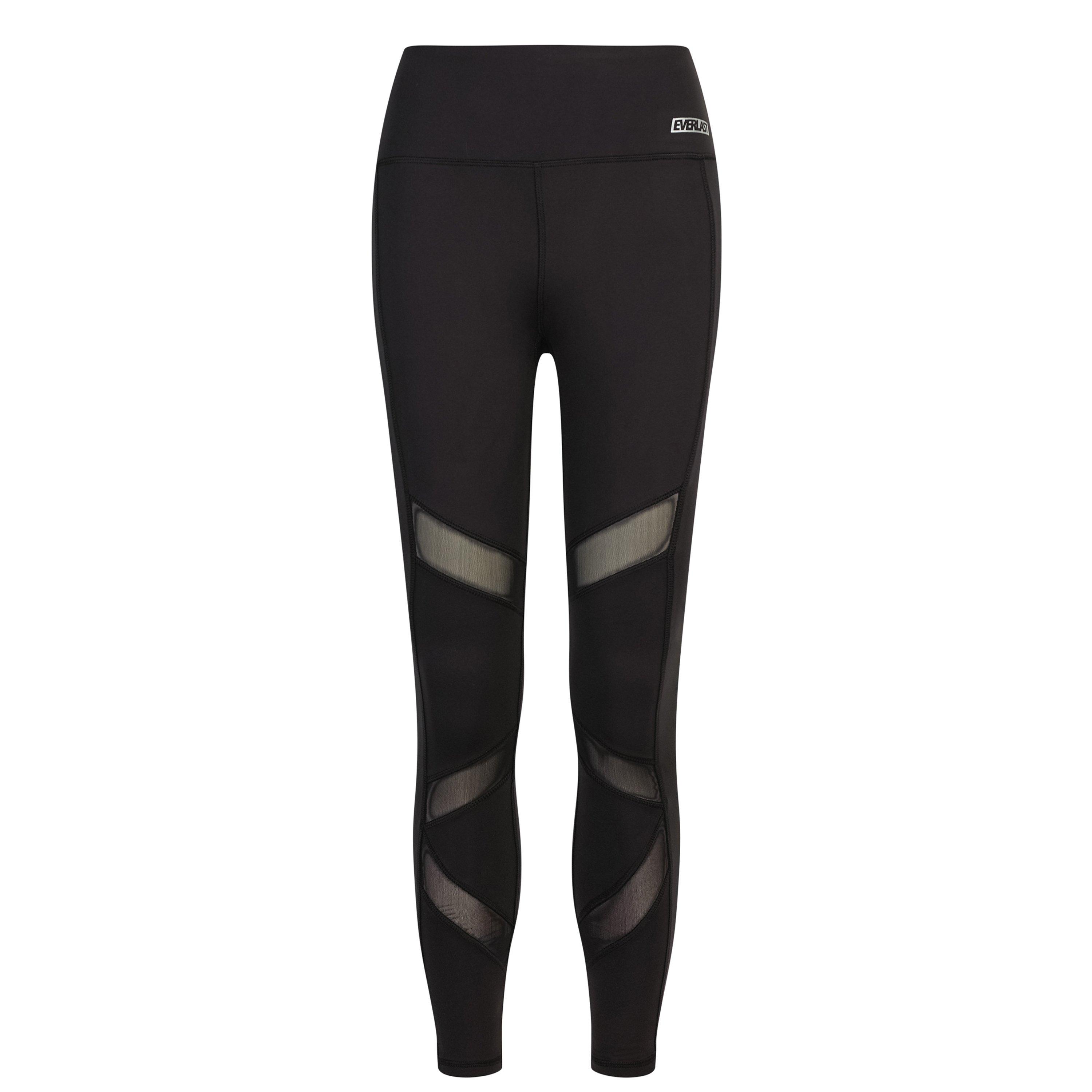Black Mesh - Everlast - Contour Panel Leggings Womens - 5
