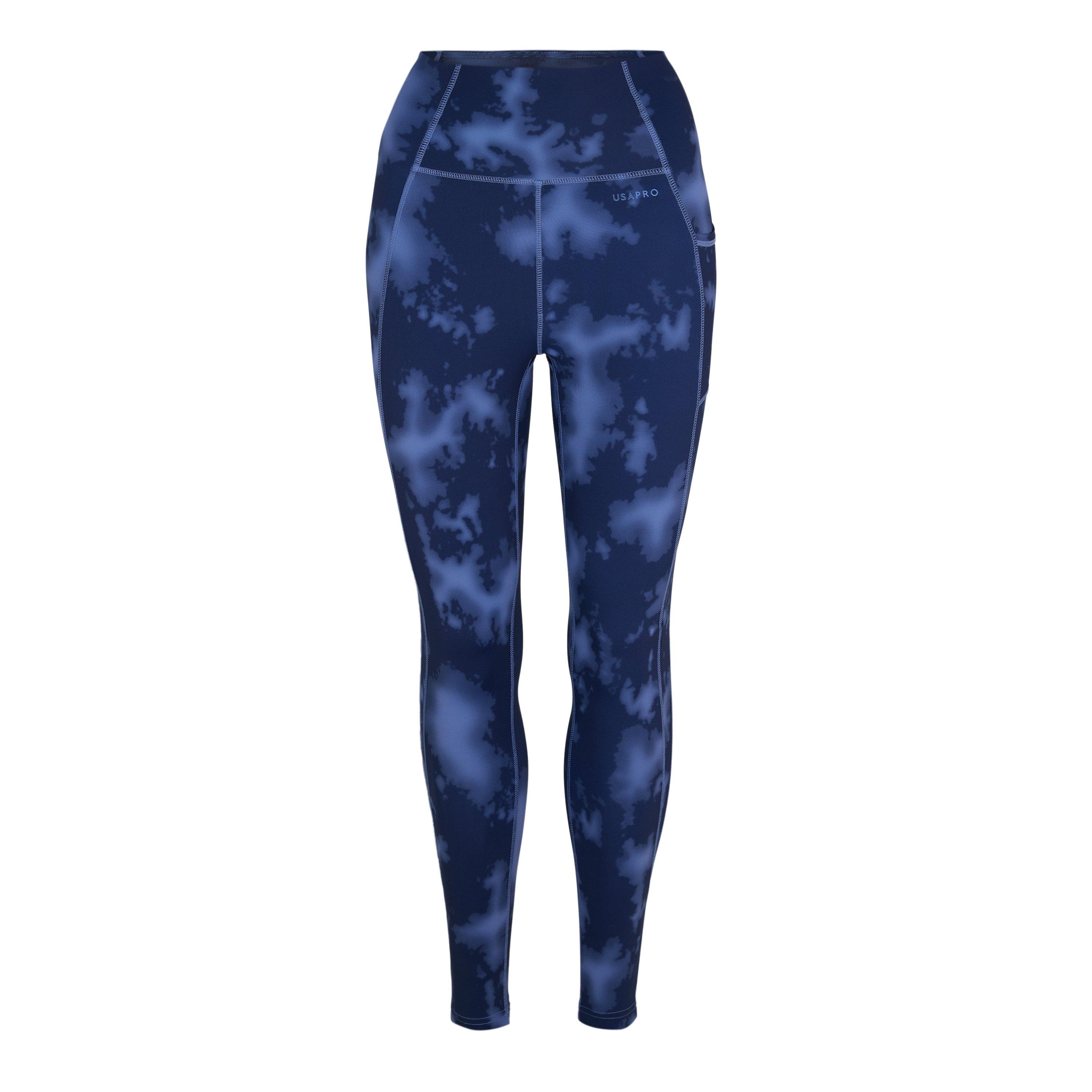 Usa Pro Women's Usapro Core High Rise Leggings - Navy Acid Dye - 10 (38)