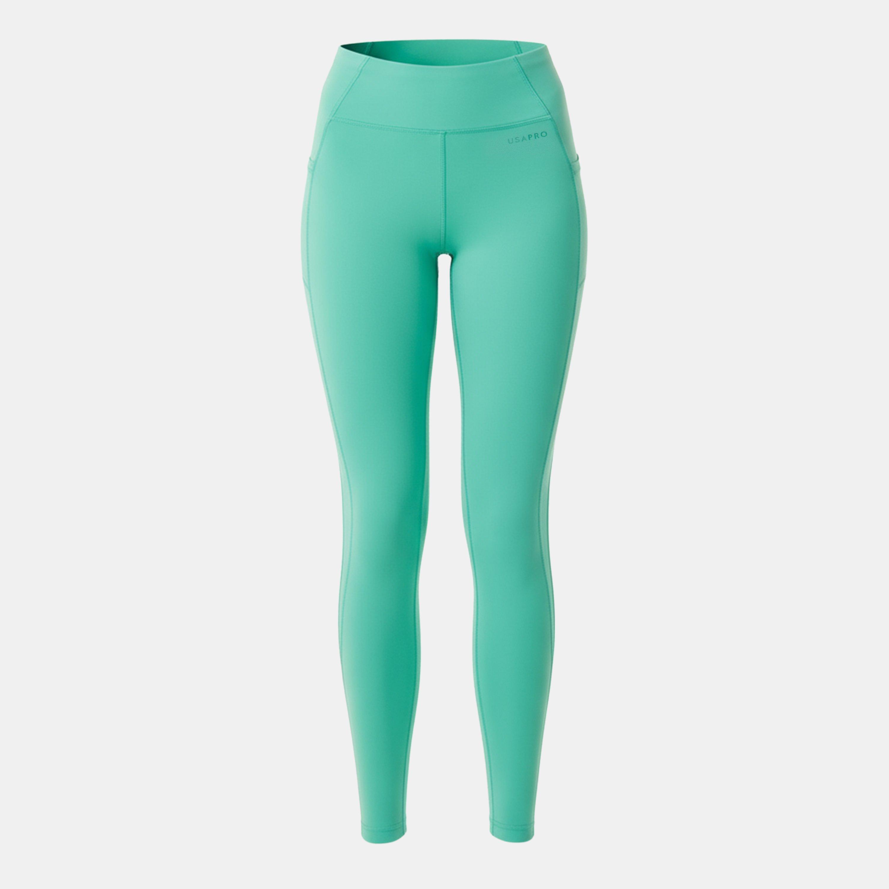 Usa Pro Women's Usapro Core High Rise Leggings - Dusky Green - 6 (34)