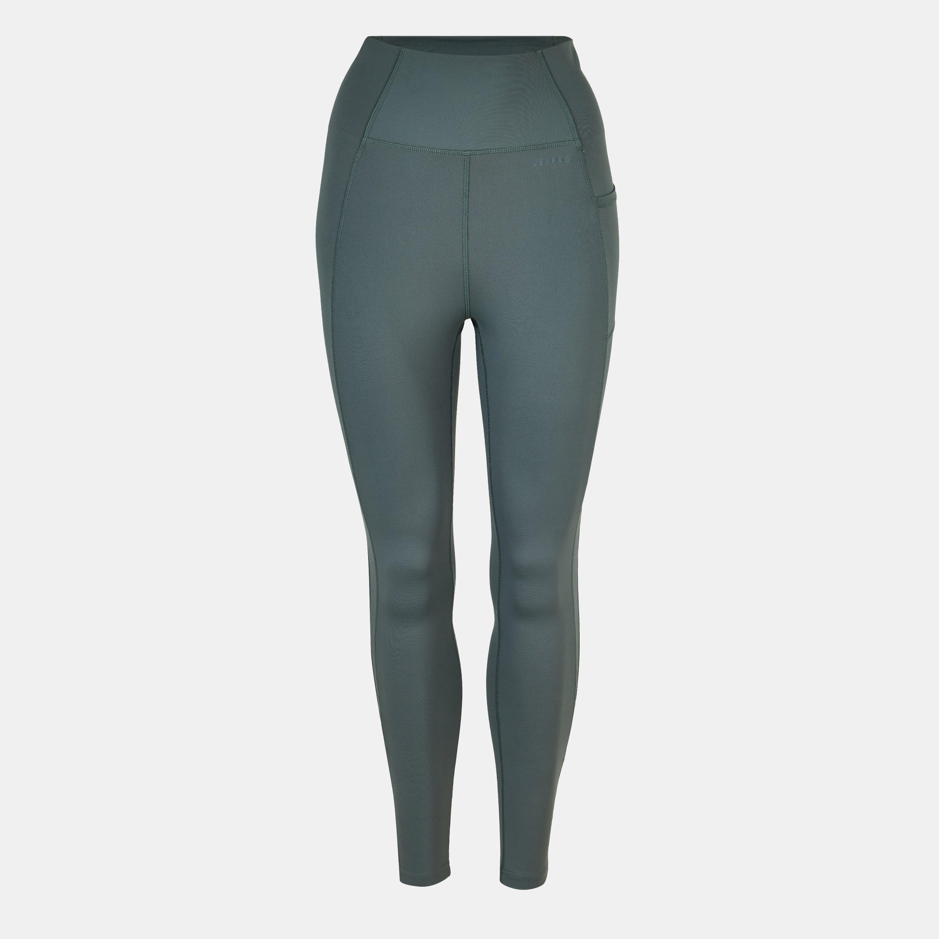 Usa Pro Women's Usapro Core High Rise Leggings - Khaki - 16 (44)