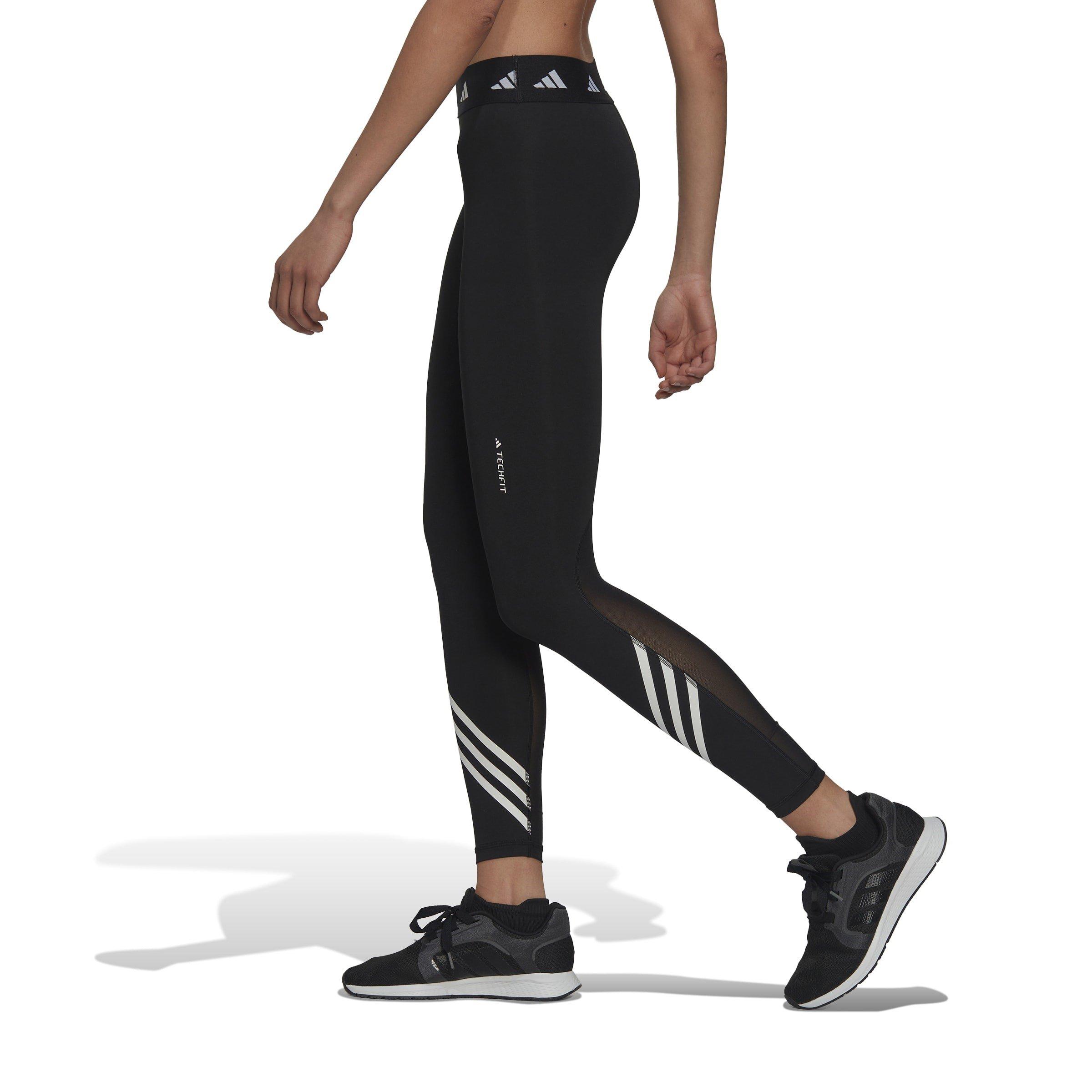 Black/White - adidas - TechFit 3S 7/8 Tights Womens - 5