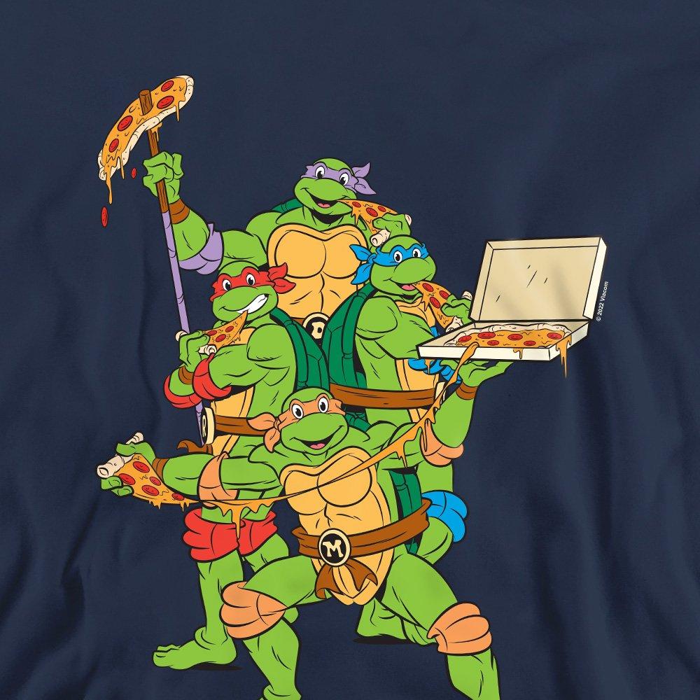 Navy - Teenage Mutant Ninja Turtles - Tmnt Pizza Party-Crew Sweatshirt Navy - 2