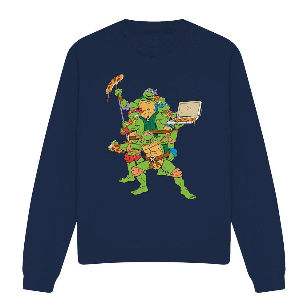 Navy - Teenage Mutant Ninja Turtles - Tmnt Pizza Party-Crew Sweatshirt Navy - 4