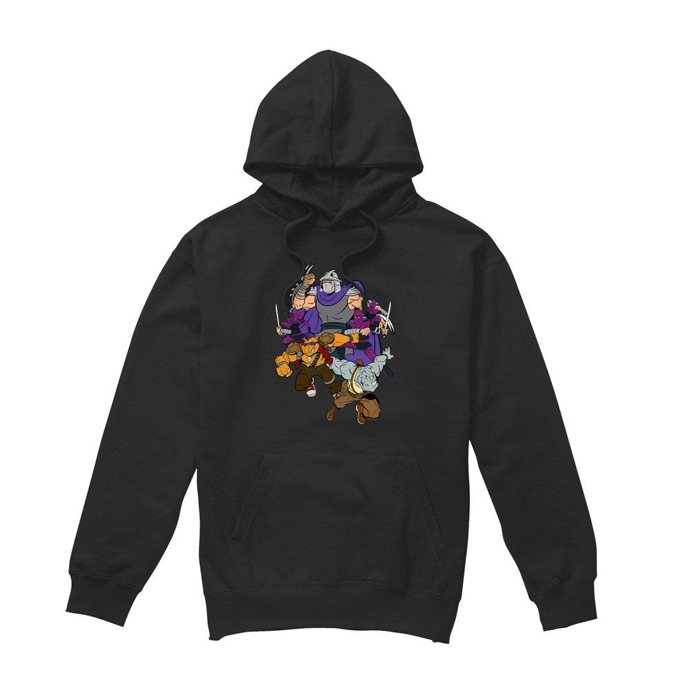 Black - Teenage Mutant Ninja Turtles - Tmnt Shredder And Foot Clan Hoddie Black - 4