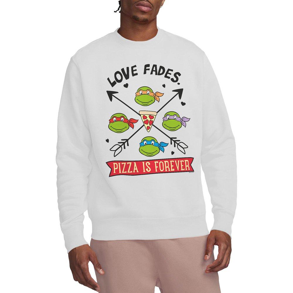 White - Teenage Mutant Ninja Turtles - Tmnt Pizza Is Forever Crew Sweatshirt White - 1