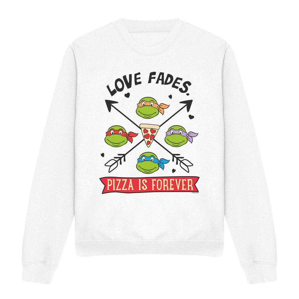 White - Teenage Mutant Ninja Turtles - Tmnt Pizza Is Forever Crew Sweatshirt White - 4