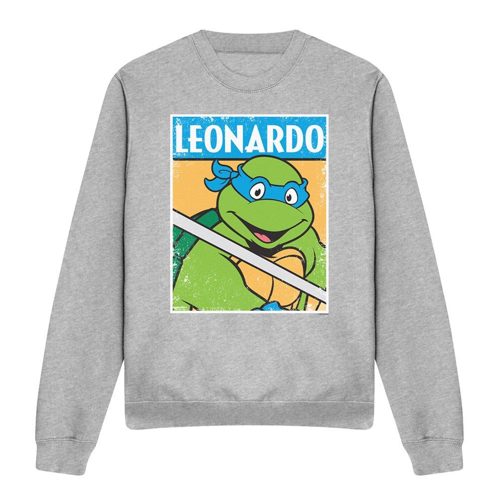 Grey - Teenage Mutant Ninja Turtles - Tmnt Tmnt Leo Crew Sweatshirt Athletic Heather - 4