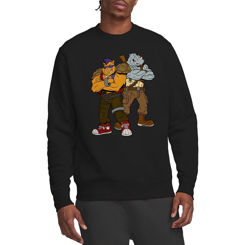 Black - Teenage Mutant Ninja Turtles - Tmnt Bebop And Rocksteady Crew Sweatshirt Black - 1