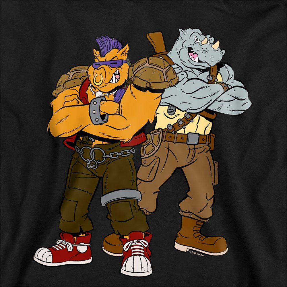 Black - Teenage Mutant Ninja Turtles - Tmnt Bebop And Rocksteady Crew Sweatshirt Black - 2