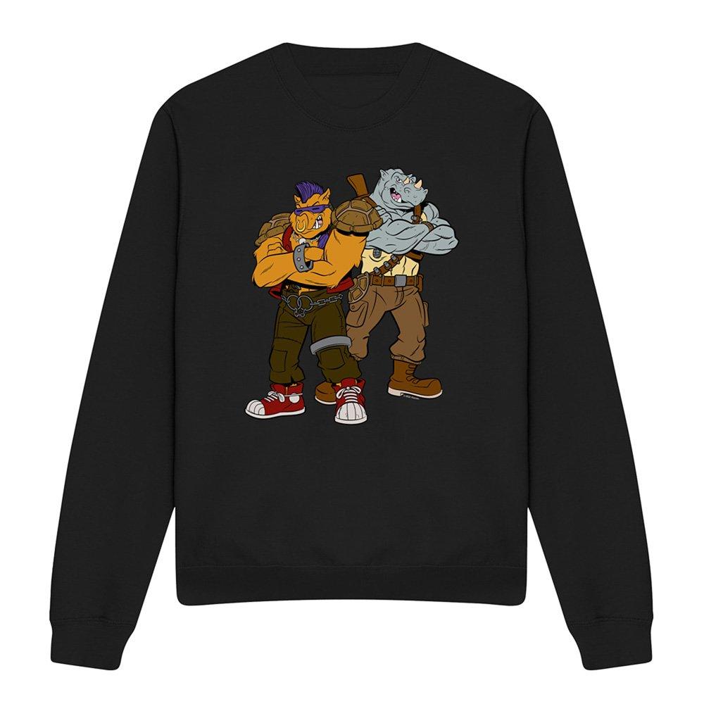 Black - Teenage Mutant Ninja Turtles - Tmnt Bebop And Rocksteady Crew Sweatshirt Black - 4