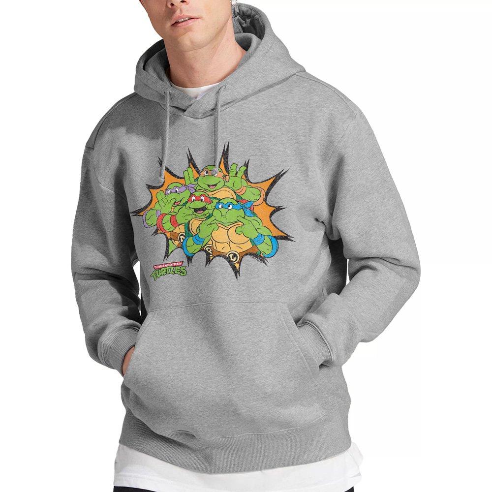 Tmnt Funny Face Turtles Hoddie Athletic Heather