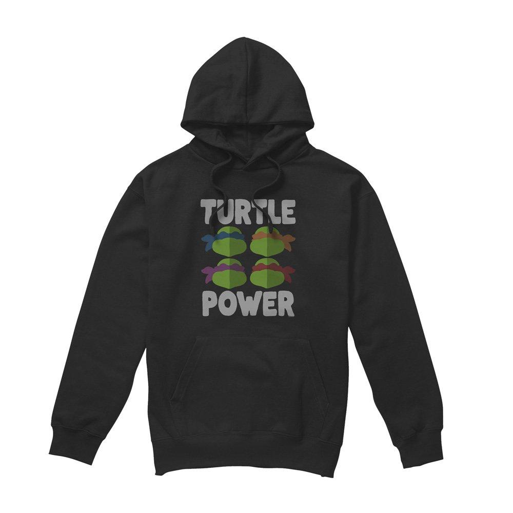 Black - Teenage Mutant Ninja Turtles - Tmnt Turtle Power Faces Unisex Hoodie Black - 4