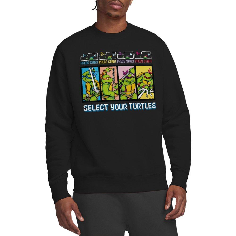 Teenage Mutant Ninja Turtles Tmnt Select Your Turtles Crew Sweatshirt Black
