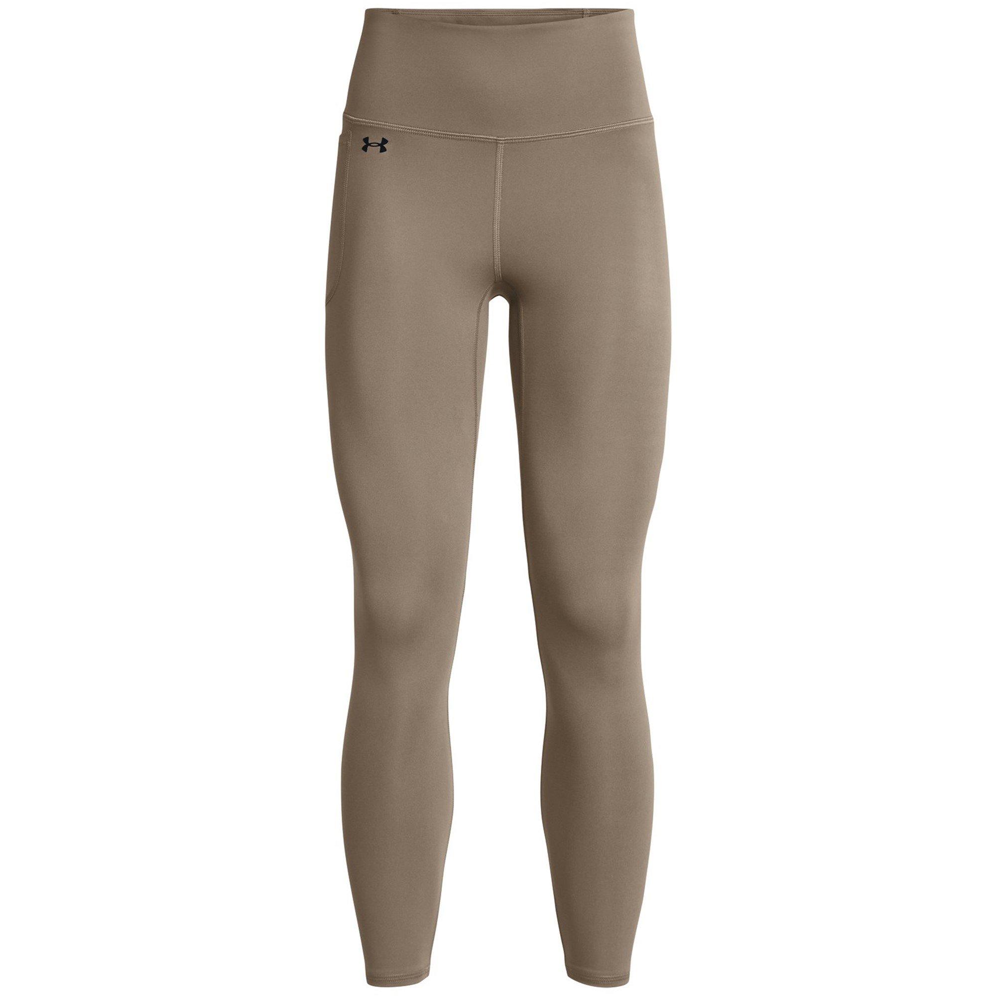 Taupe Dusk/Blk - Under Armour - Motion Womens Performance Ankle Leggings - 1
