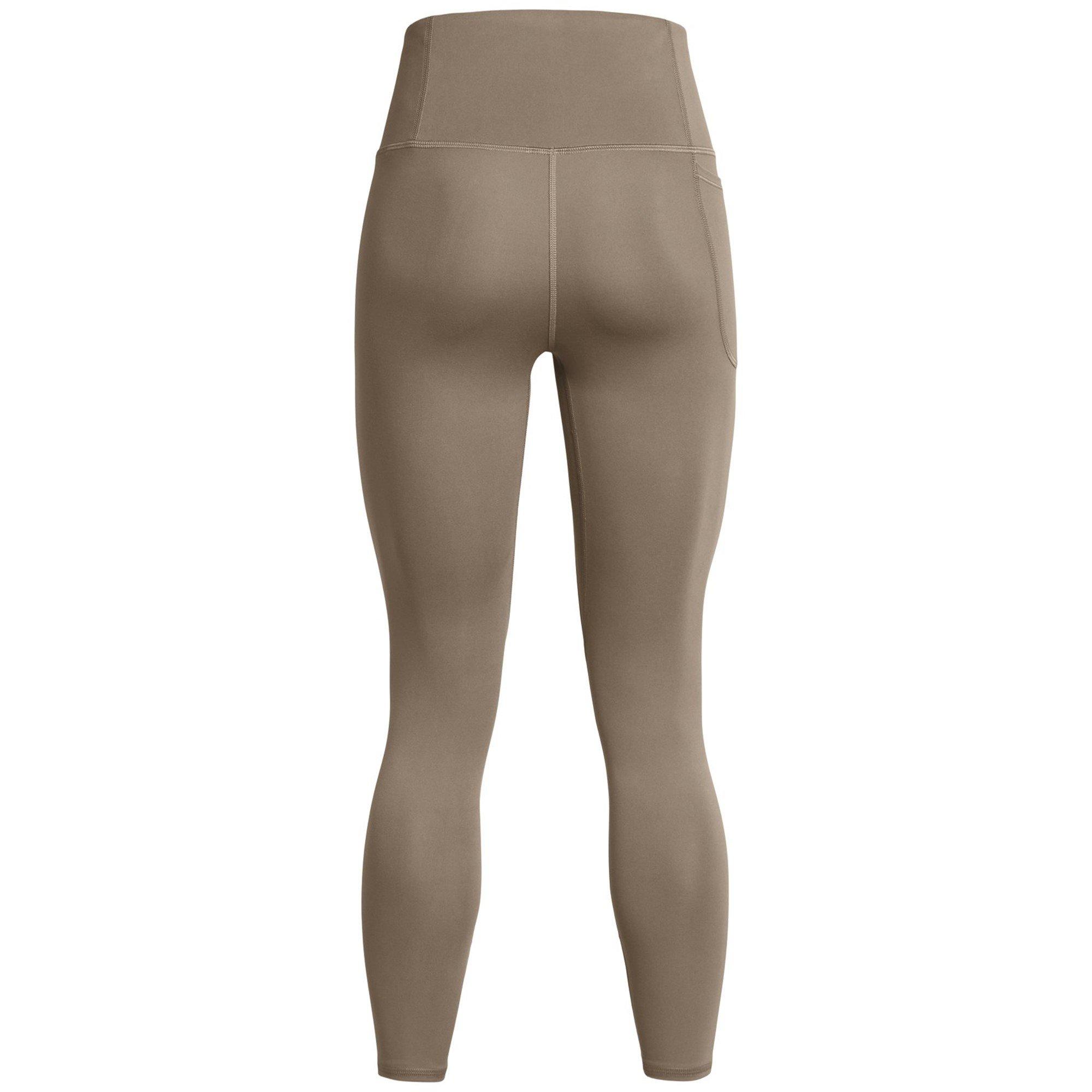 Taupe Dusk/Blk - Under Armour - Motion Womens Performance Ankle Leggings - 6
