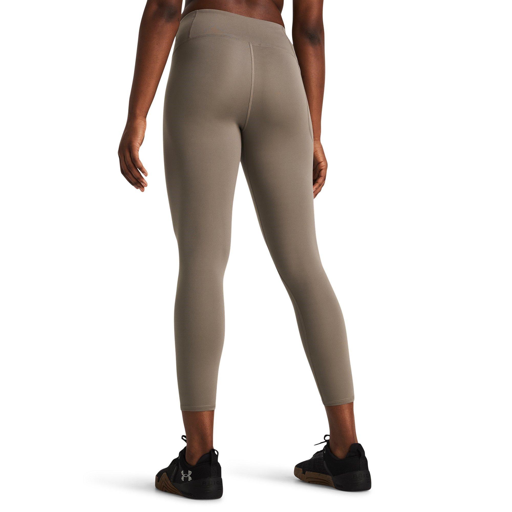 Taupe Dusk/Blk - Under Armour - Motion Womens Performance Ankle Leggings - 3
