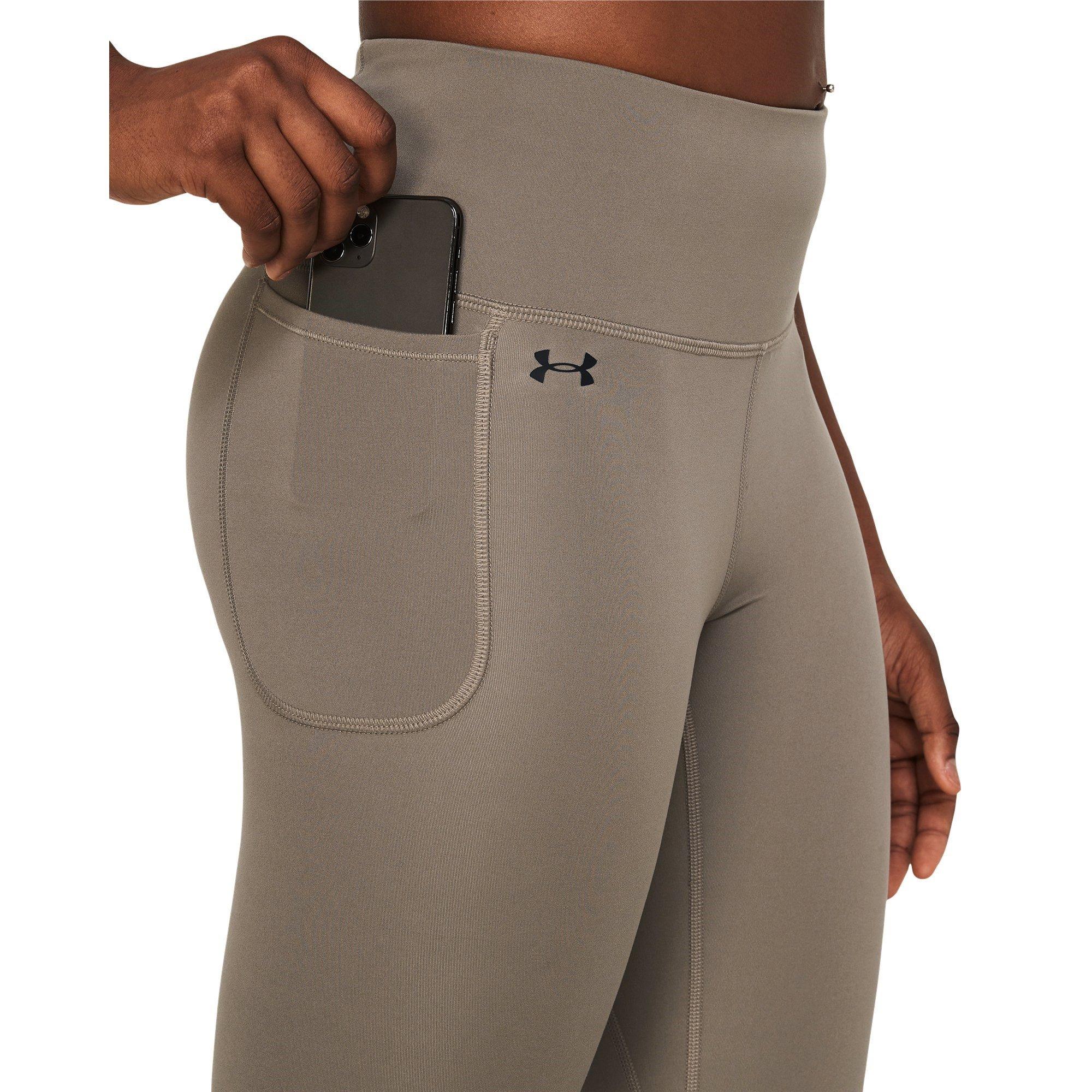 Taupe Dusk/Blk - Under Armour - Motion Womens Performance Ankle Leggings - 5