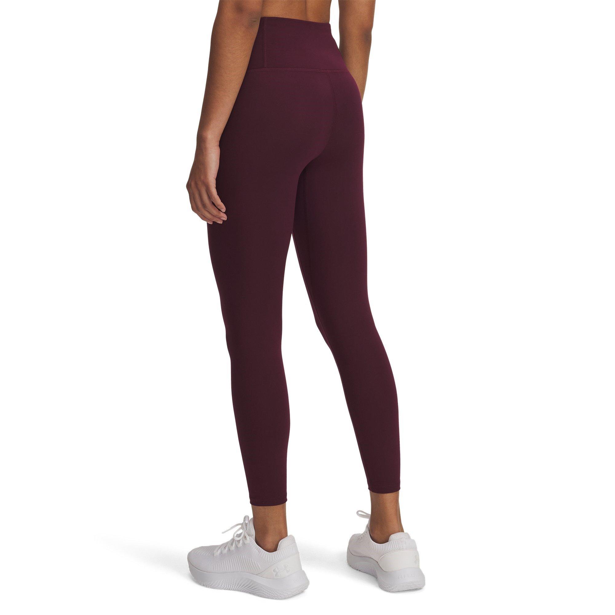 Maroon/Fuchsia - Under Armour - Under Motion Womens Performance Ankle Leggings - 2