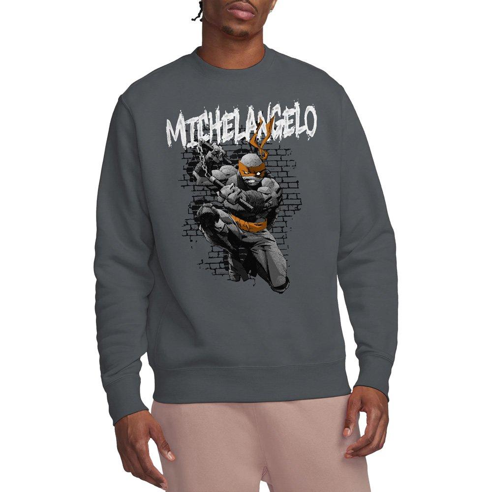 Charcoal - Teenage Mutant Ninja Turtles - Tmnt Tmnt Michelangelo Crew Sweatshirt Charcoal - 1