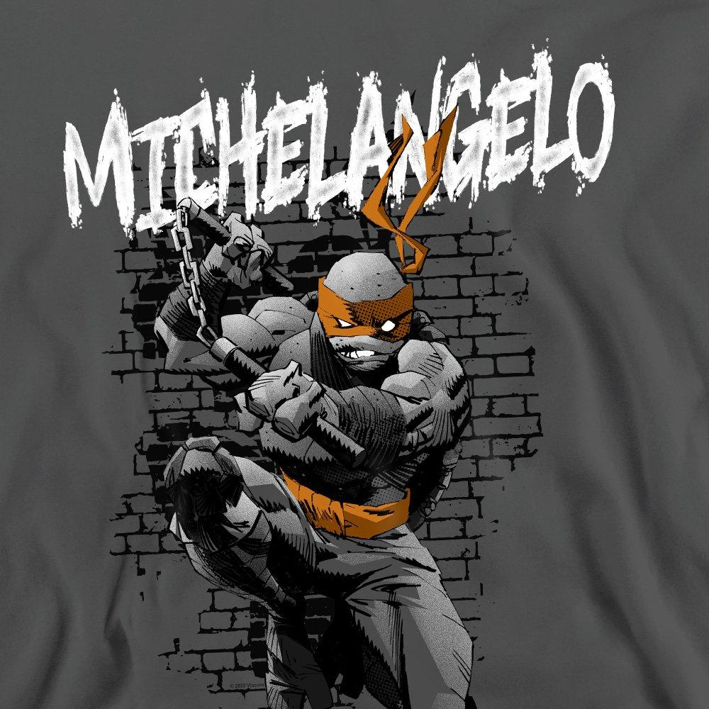 Charcoal - Teenage Mutant Ninja Turtles - Tmnt Tmnt Michelangelo Crew Sweatshirt Charcoal - 2