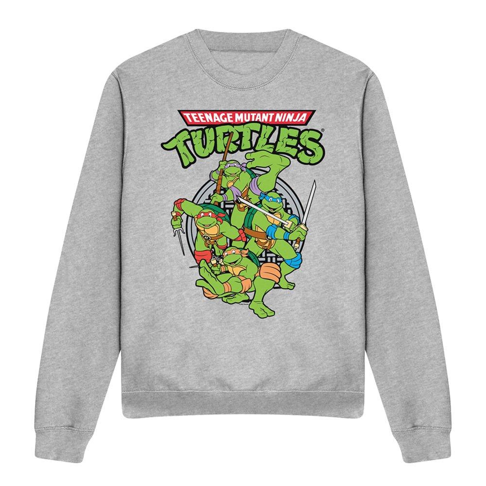 Grey - Teenage Mutant Ninja Turtles - Tmnt Tmnt Group Sweatshirt Athletic Heather - 4