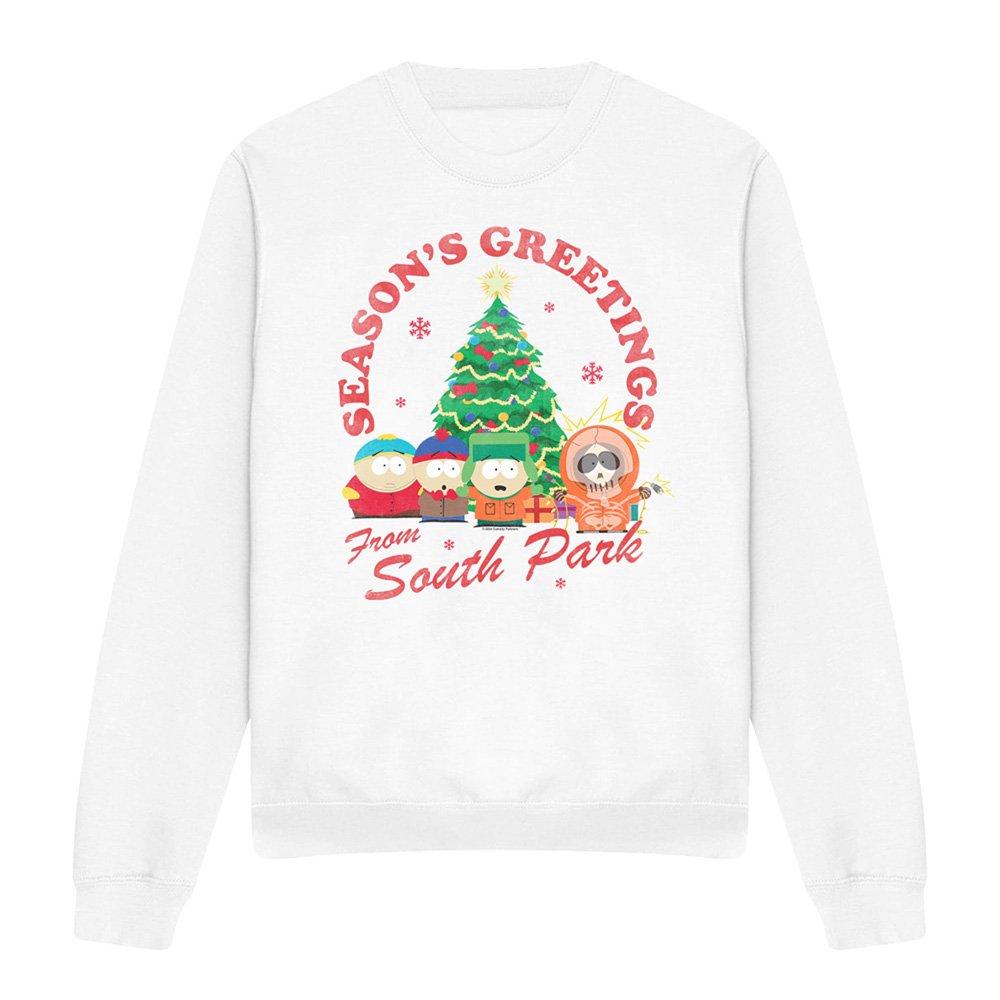White - South Park - South Park Group Christmas Unisex Crew Sweatshirt - 4