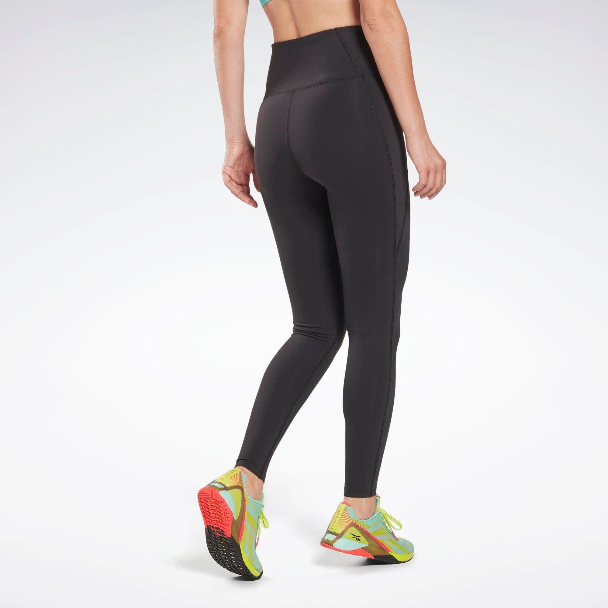 Black - Reebok - Lux Vector High Rise Womens Performance Leggings - 3