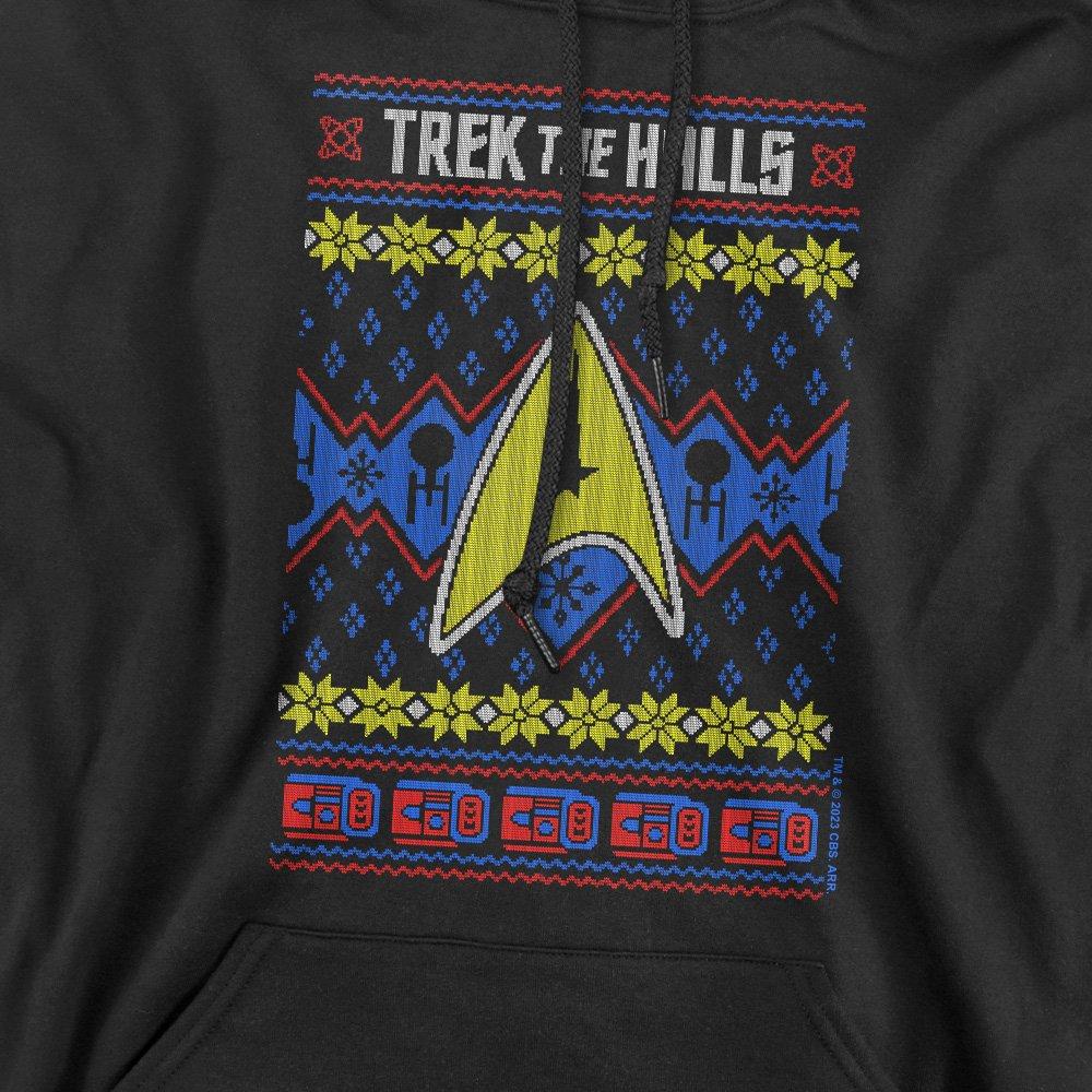 Black - Star Trek - Star Trek Trek The Halls Ugly Christmas Hoddie Bl - 2