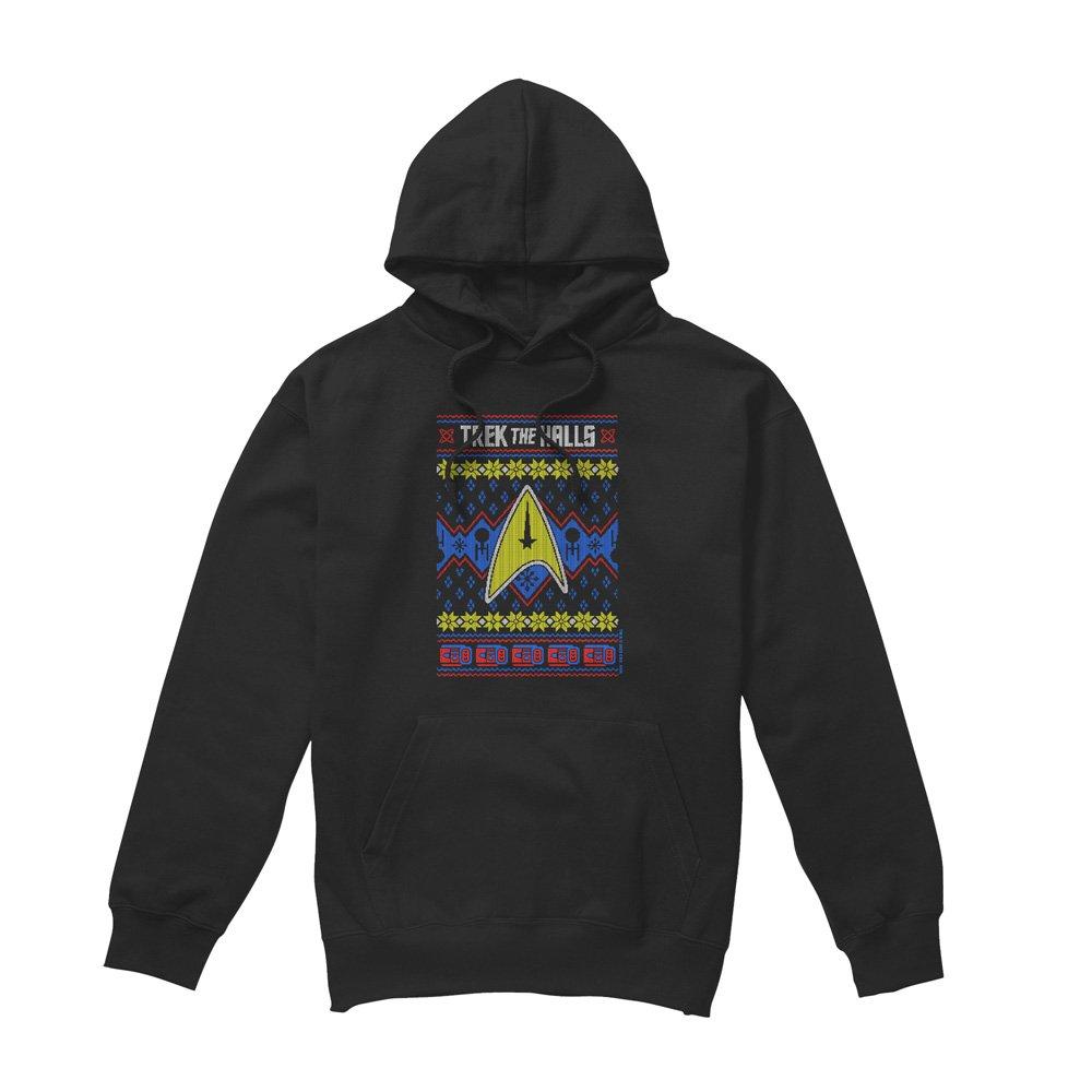 Black - Star Trek - Star Trek Trek The Halls Ugly Christmas Hoddie Bl - 4