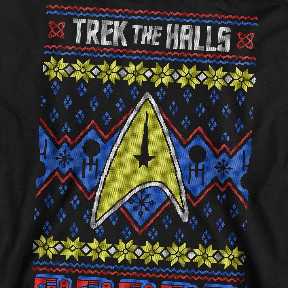 Black - Star Trek - Star Trek Trek The Halls Ugly Christmas Crew Sweat - 2