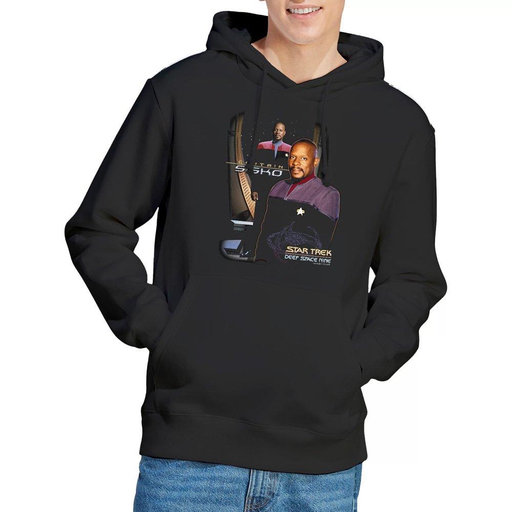 Black - Star Trek - Star Trek Captain Sisko Hoodie Black - 1