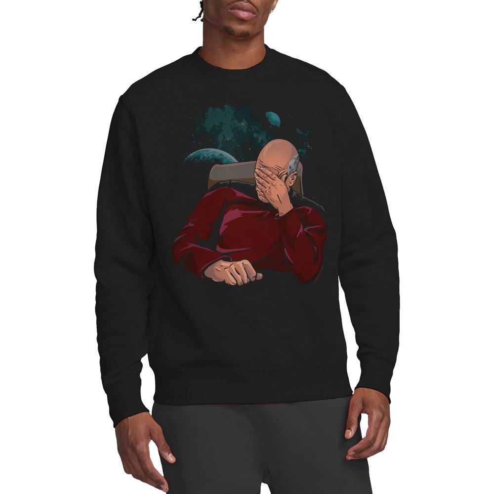 Black - Star Trek - Star Trek Facepalm Crew Sweatshirt Black - 1