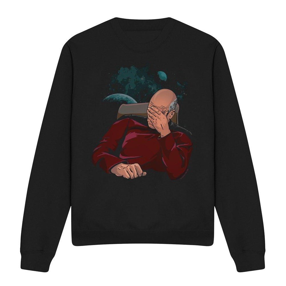 Black - Star Trek - Star Trek Facepalm Crew Sweatshirt Black - 4