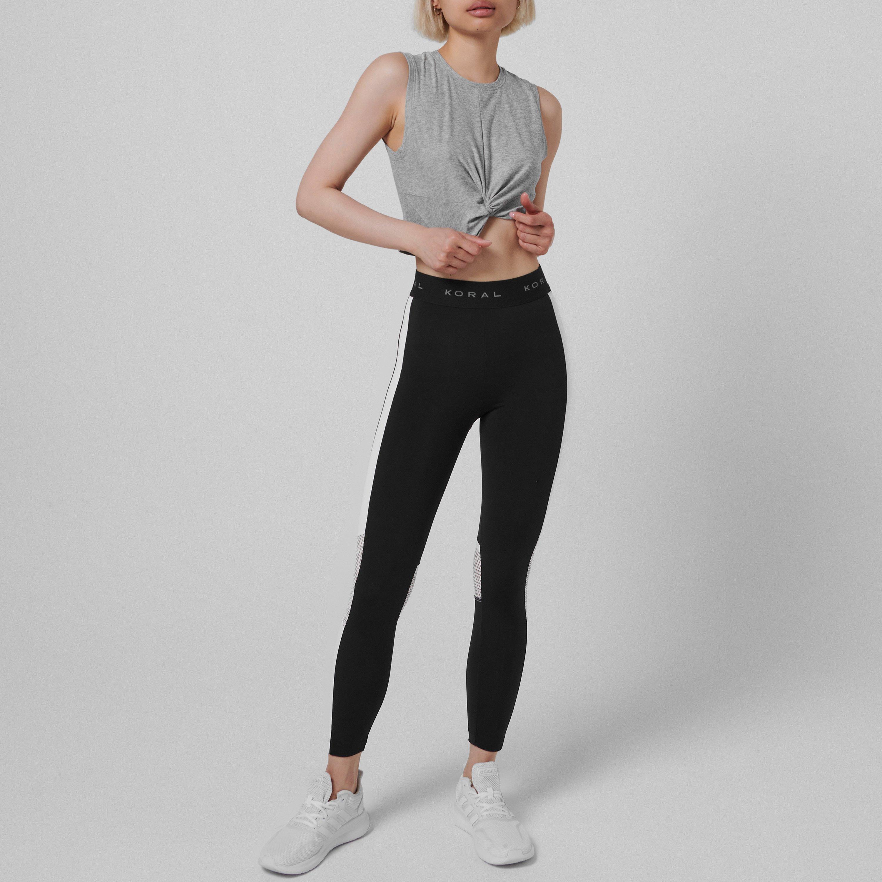 Black White - Koral - Koral Emblem Hr Leggings Womens - 2
