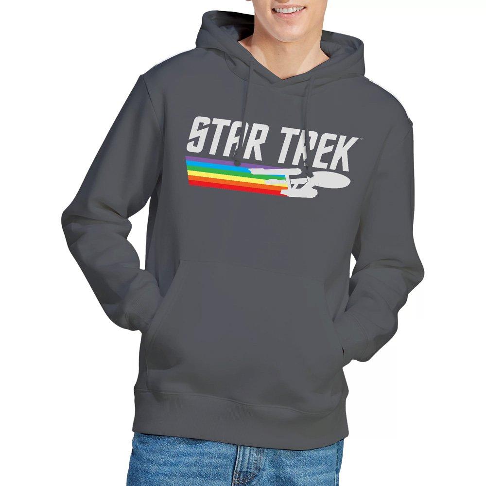 Charcoal - Star Trek - Star Trek Rainbow Trail Hoodie Charcoal - 1
