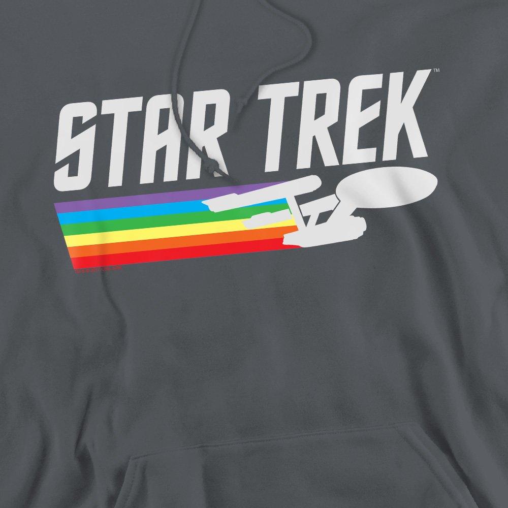 Charcoal - Star Trek - Star Trek Rainbow Trail Hoodie Charcoal - 2