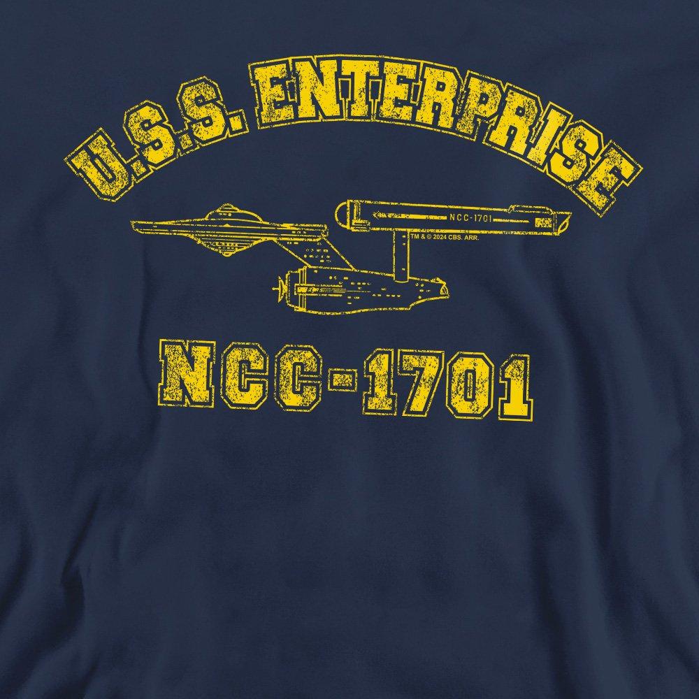 Navy - Star Trek - Star Trek Enterprise Athletic Crew Sweatshirt Nav - 2