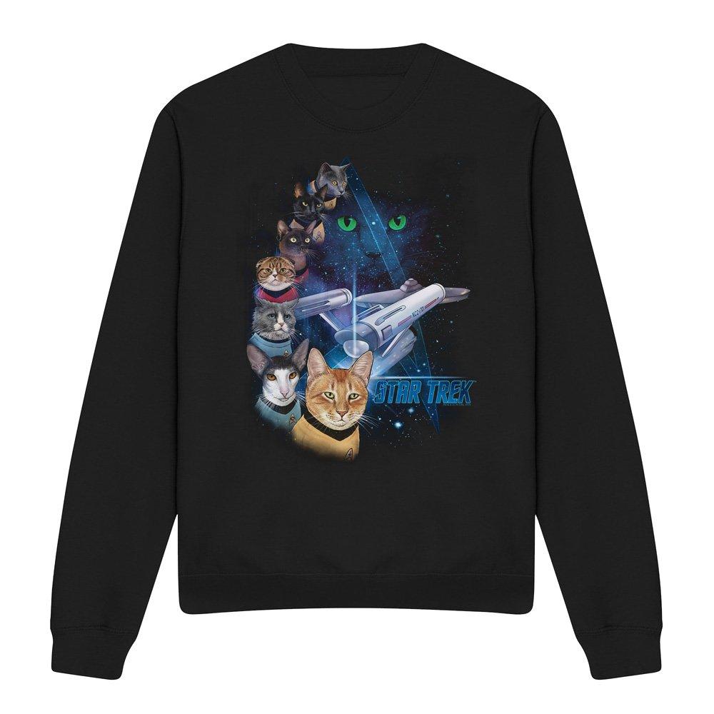 Black - Star Trek - Star Trek Feline Galaxy Crew Sweatshirt Black - 4
